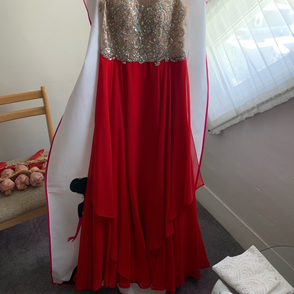 Alyce Designs red prom dress - Picture 5 of 10